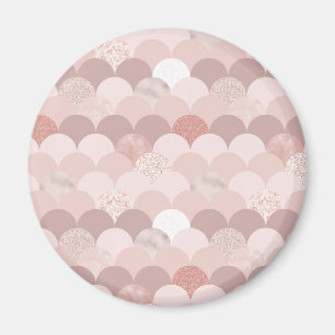 Íman Azulejos Rosa Dourados e rosa