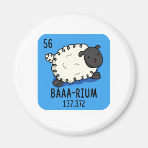 Íman Baa-rium Funny Sheep Chemistry Pun