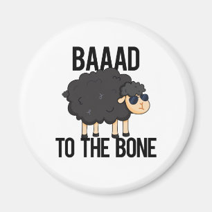 Íman Baaaad Para A Ovelha Negra Bone Cute Black Sheep P