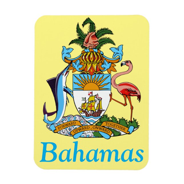 Íman Baamas com Casaco de Armas (Paraíso Caribe) (Vertical)