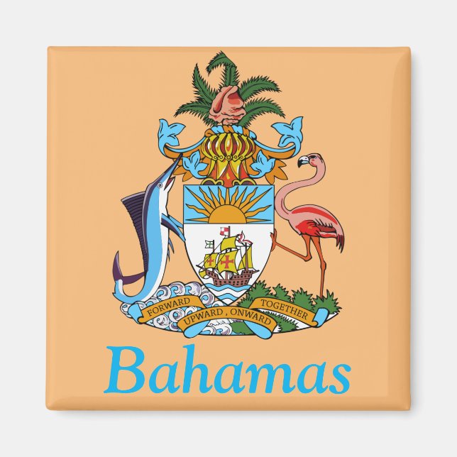 Íman Baamas com Casaco de Armas (Paraíso Caribe) (Frente)