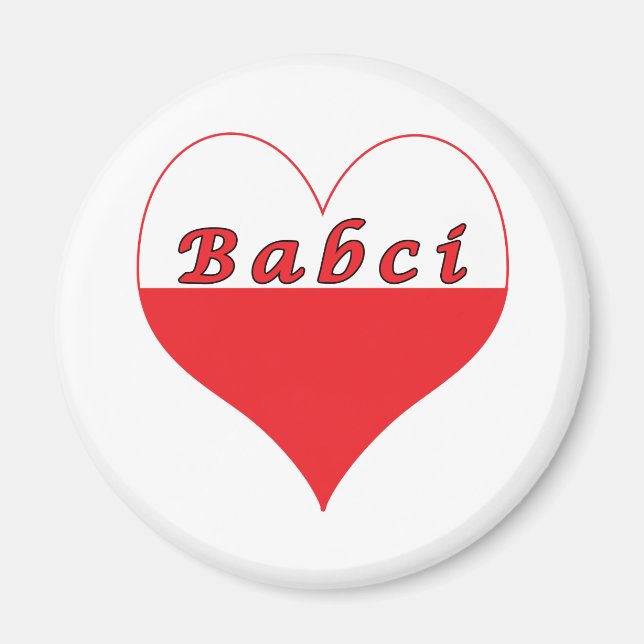 Íman Babci Polonês Heart (Frente)