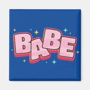 Íman Babe design de texto