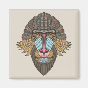 Íman Baboon ilustrado