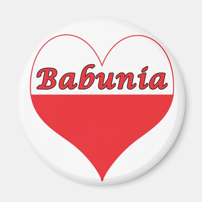 Íman Babunia Polonês Heart (Frente)