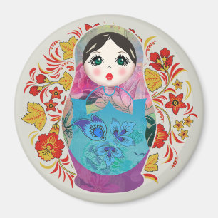 Íman Babushka Russos Nesting Dolls, Large Magnet