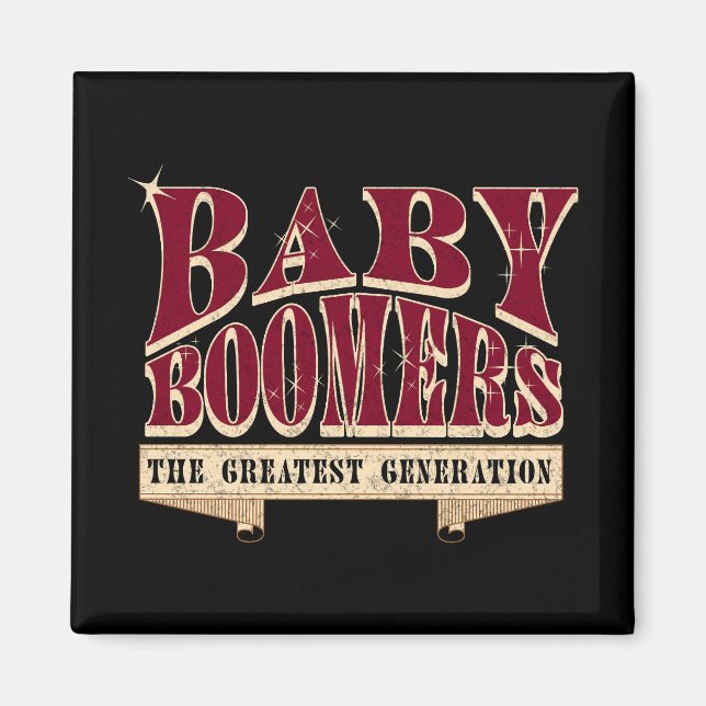Íman Baby Boomers O Slogan Retroativo Da Maior Geração (Frente)