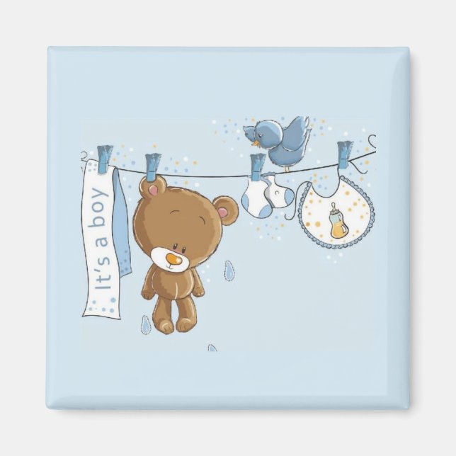 Íman Baby Boy Teddy Bear (Frente)