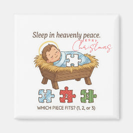 Íman Baby Jesus Jigsaw Puzzle Pattern Game Magnet