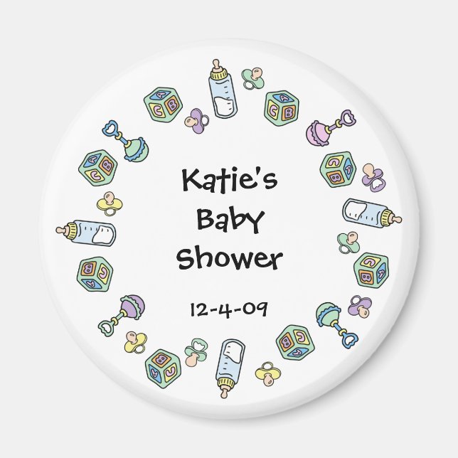Íman Baby Magnet - Rattles, Pacificadores, Blocos e Gar (Frente)