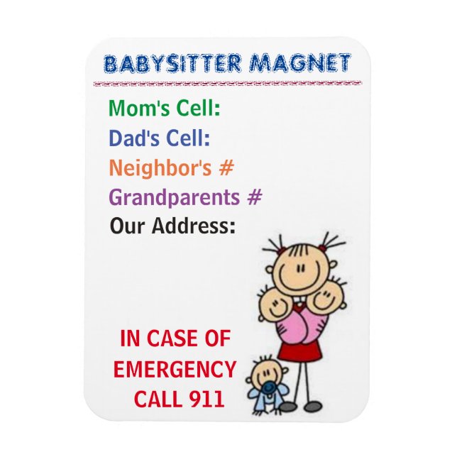 Íman Babysitter Magnet (Vertical)
