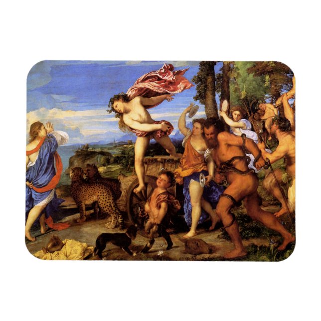 Íman Bacchus e Ariadne por Titian (Horizontal)