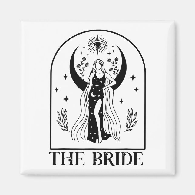 Íman Bachelorette de Casamento Gótico da Noiva Coven (Frente)