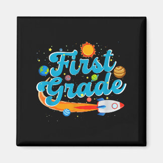 Íman Back to school outer space teacher first grade