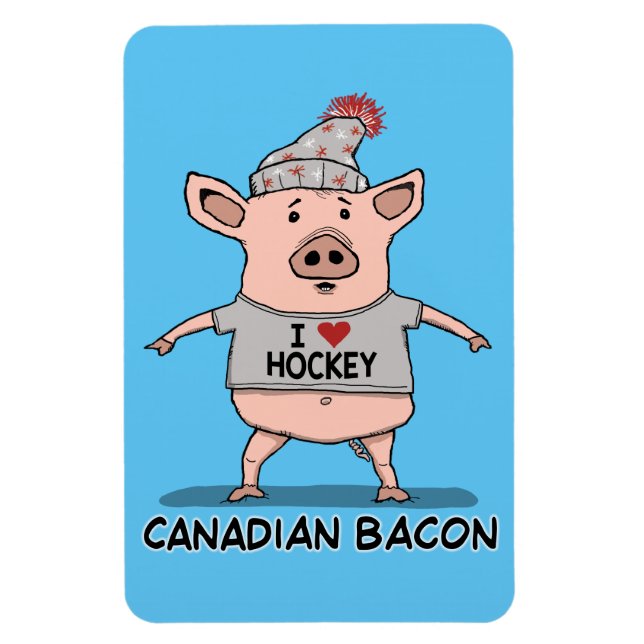 Íman Bacon canadense engraçado e bonito (Vertical)