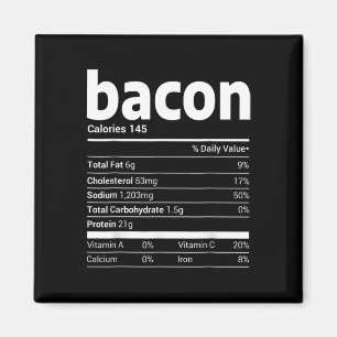 Íman Bacon Nutrição Fatos Familiares Correspondentes à 