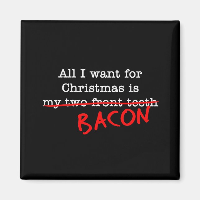 Íman Bacon tudo que quero no Natal (Frente)