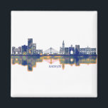 Íman Badajoz Skyline<br><div class="desc">Linha Azul Escura de Badajoz,  uma cidade no sudoeste da Espanha</div>