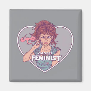 Íman BADASS FEMINISTA, desenho animado