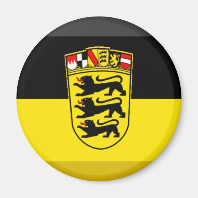 Íman Baden-WuerWürttemberg Flag Gem (Frente)
