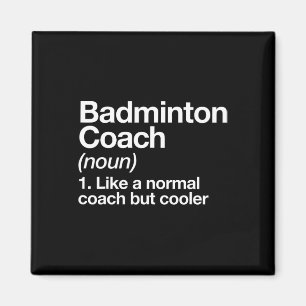 Íman Badminton Coach Definition Sports Engraçado Traine
