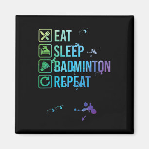 Íman Badminton Coma Sono Repetir Presente de Aquarela