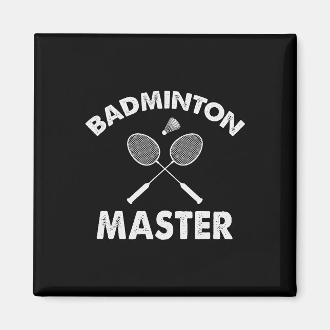 Íman Badminton Master Funny Badminton Player Shuttle Ra (Frente)