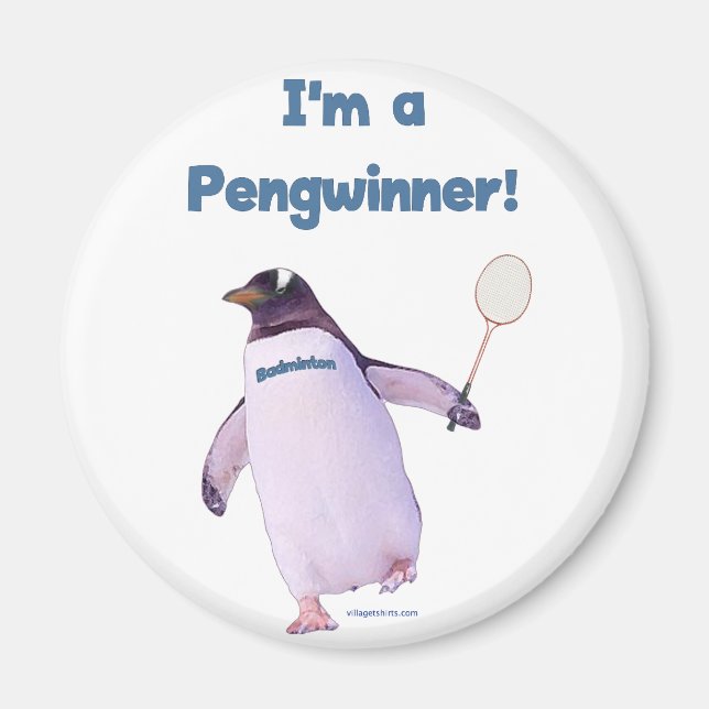 Íman Badminton Penguin (Frente)