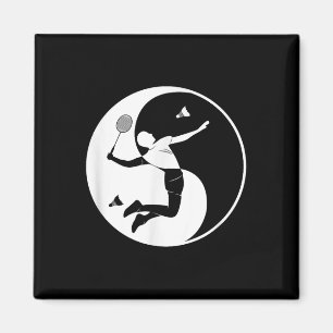 Íman Badminton-player Game Shuttle Yin-yang Símbolo Bad