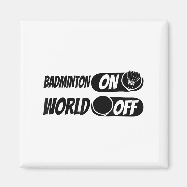 Íman Badminton Shuttle Racket - Equipe Badminton No Mun (Frente)