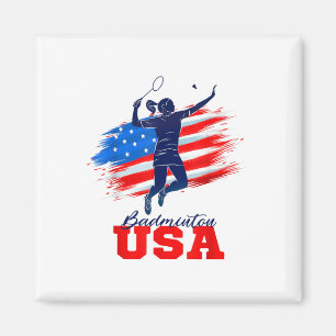 Íman Badminton United USA Support Team American Flag Sp
