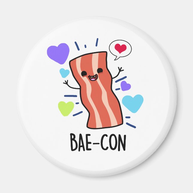 Íman Bae-con Funny Bacon Pun (Frente)