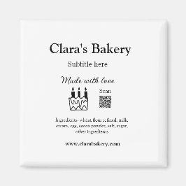 Íman Bagaço de padaria adiciona ingredientes feitos com