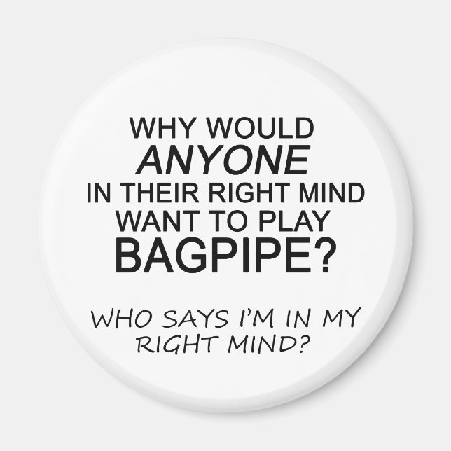 Íman Bagpipe da mente direita (Frente)