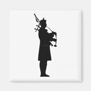 Íman Bagpiper Silhouette