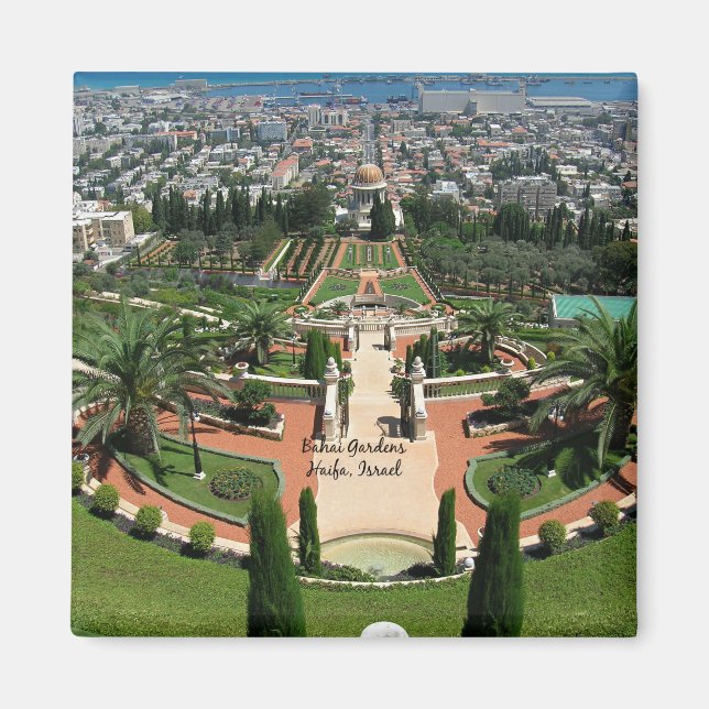 Íman Bahai Gardens em Haifa, Israel (Frente)
