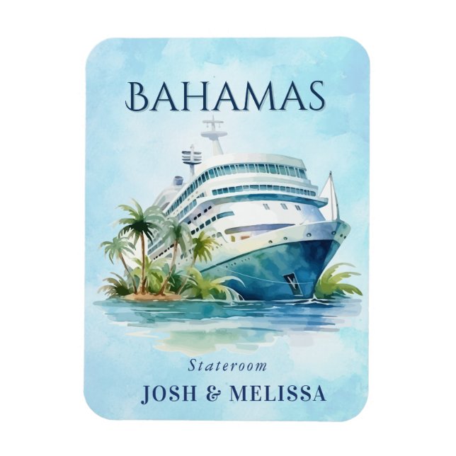 Íman Bahamas Cruise Ship Stateroom Magnet (Vertical)