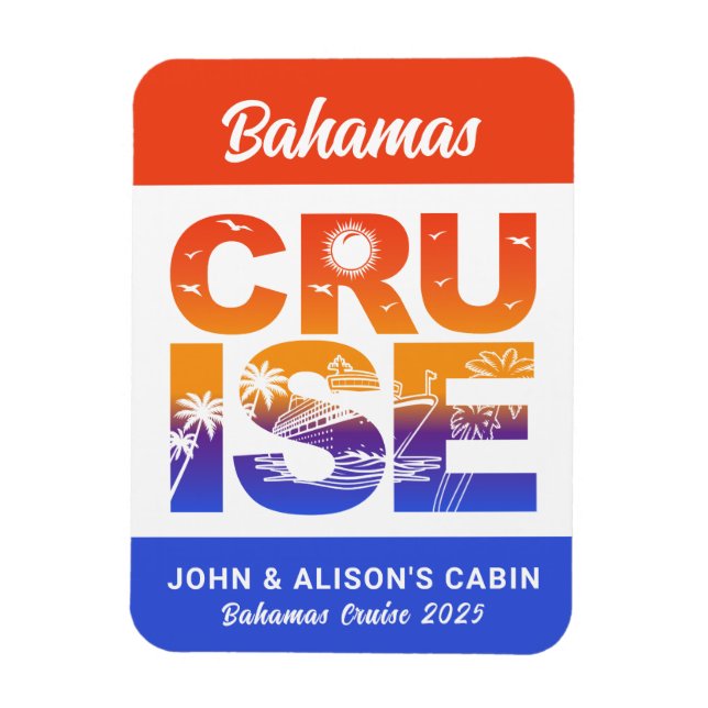 Íman Bahamas Cruise Ship Stateroom Magnet (Vertical)