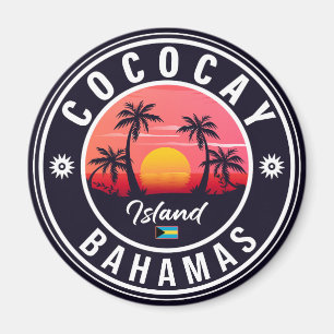 Íman Bahamas das ilhas Coco Cay Vintage Souvenirs 80s