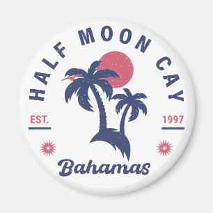 Íman Bahamas de meia lua - Retro Vintage, 80s Souvenir