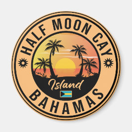 Íman Bahamas de meia lua - Retro Vintage, 80s Souvenir