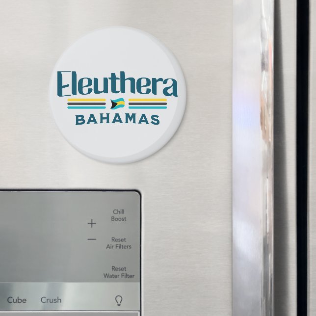 Íman Bahamas Souvenir Gift : Eleuthera Bahamas Flag (In Situ (Fridge))