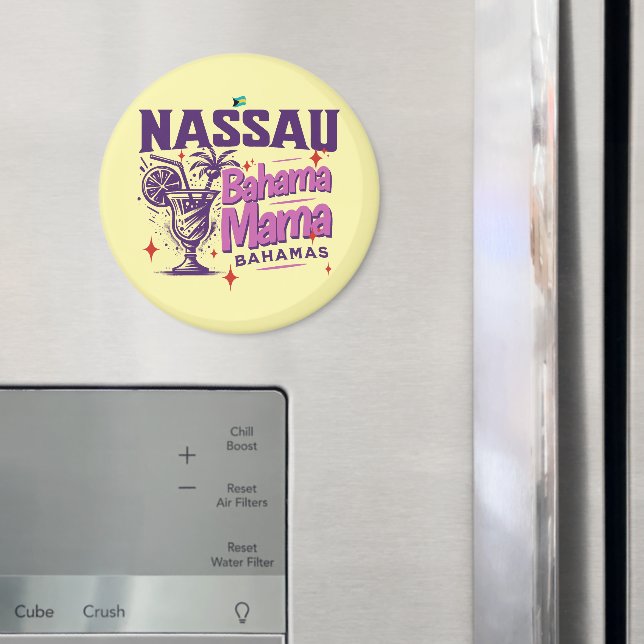 Íman Bahamas Souvenir Gift : Nassau Bahamas Bahama Mama (In Situ (Fridge))