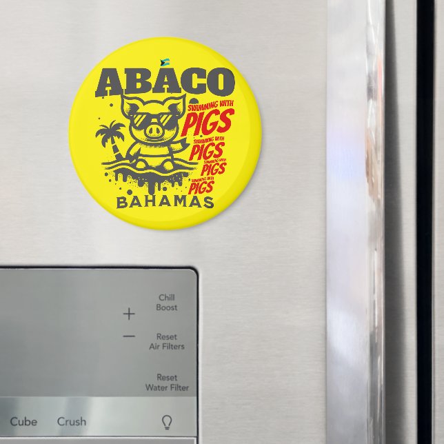 Íman Bahamas Souvenir Presente: Abaco Bahamas Nadando P (In Situ (Fridge))