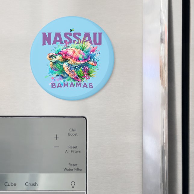 Íman Bahamas Souvenir Presente: Nassau Bahamas Tartarug (In Situ (Fridge))