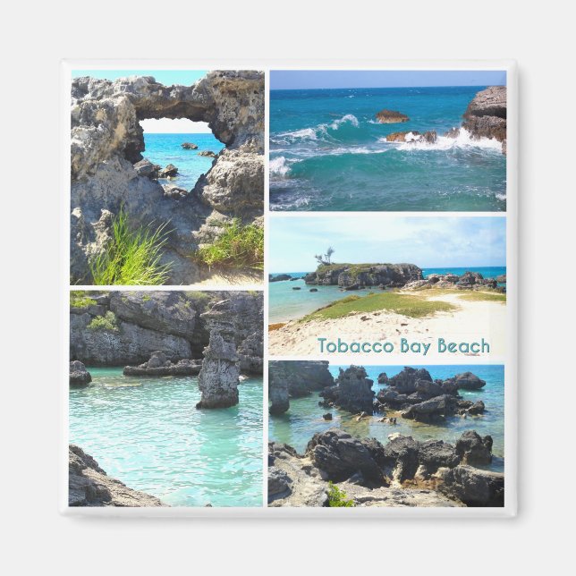 Íman Baía de Cigarro Praia, Bermudas (Frente)