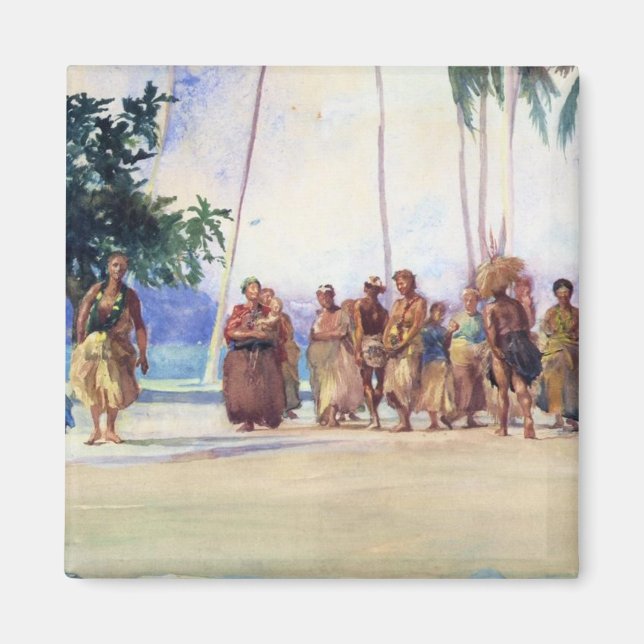 Íman "Baía de Fagaloa, Samoa, 1890" - John LaFarge Magn (Frente)