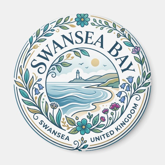 Íman Baía de Swansea Reino Unido (Frente)