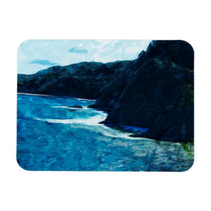 Íman Baía na estrada ao abstrato de Hana Maui