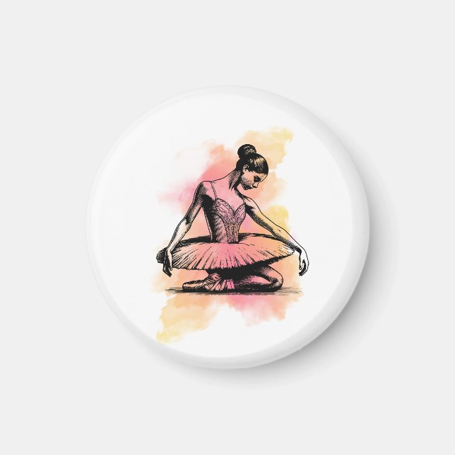 Íman Bailarina Dançando em Cores  (Frente)